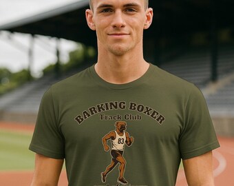 Distance Runner "Oval of Misery" T‑Shirt • Track & Field Runner Tee • Endurance Athlete Shirt • Barking Boxer Athletic Apparel