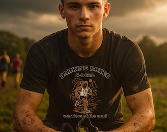 Cross Country "Warriors of the Mud" T‑Shirt • Distance Running Tee • Endurance Athlete Shirt • Barking Boxer Athletic Apparel