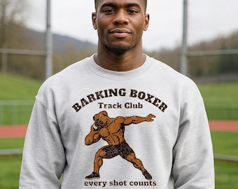 Shot Put "Every Shot Counts" Sweatshirt • Track & Field Thrower Crewneck • Shot Put Athlete Pullover • Barking Boxer Athletic Apparel.