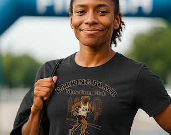 Marathon "Built for the Long Run" T‑Shirt • Marathon Runner Tee • Endurance Athlete Shirt • Barking Boxer Athletic Apparel