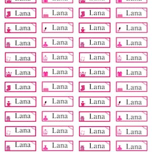 70 étiquettes autocollantes. Autocollants imperméables, étiquette personnalisée, étiquettes pour écoliers, autocollants personnalisés pour la maternelle.