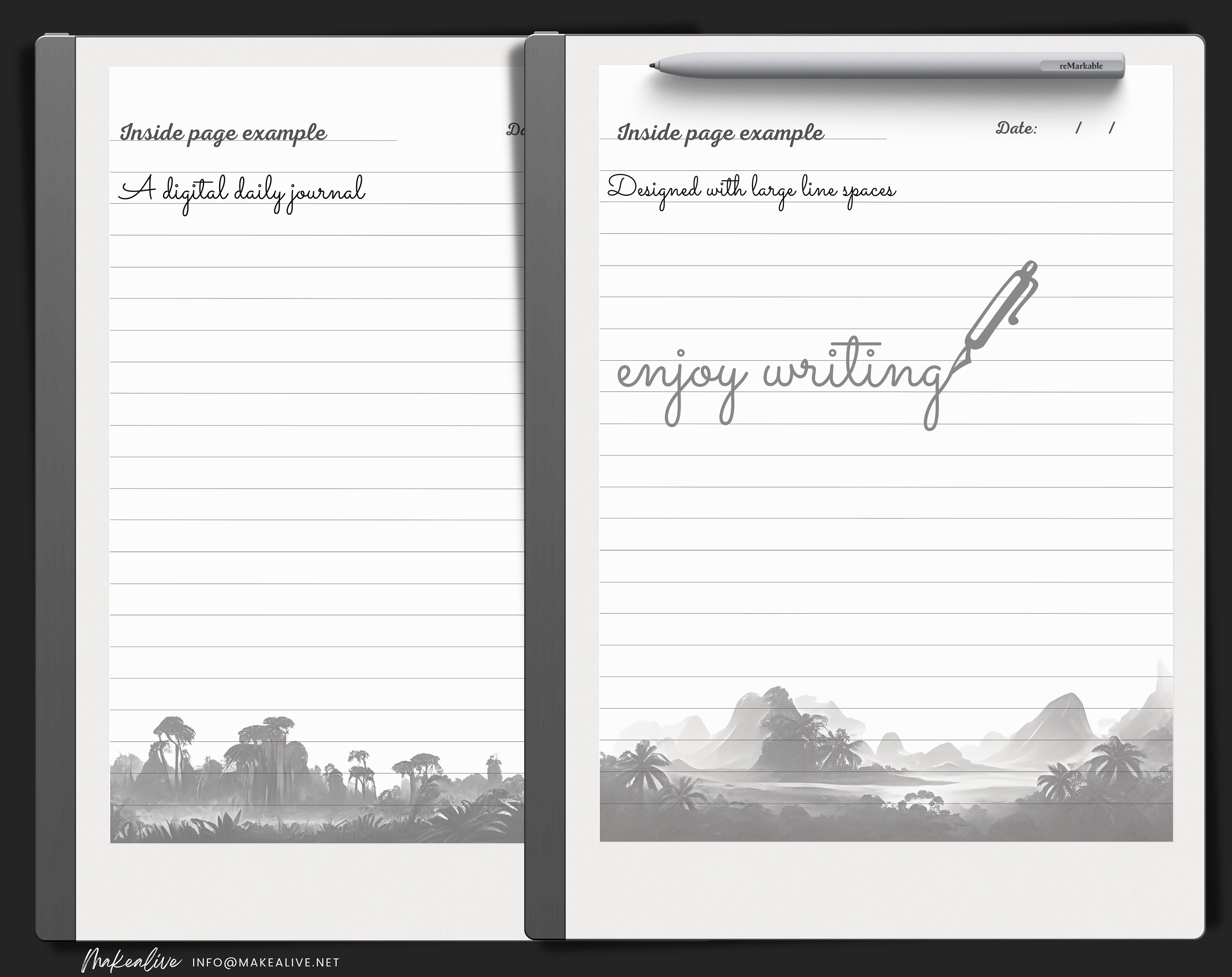 remarkable-2-template-daily-digital-journal-agenda-pdf-etsy-australia