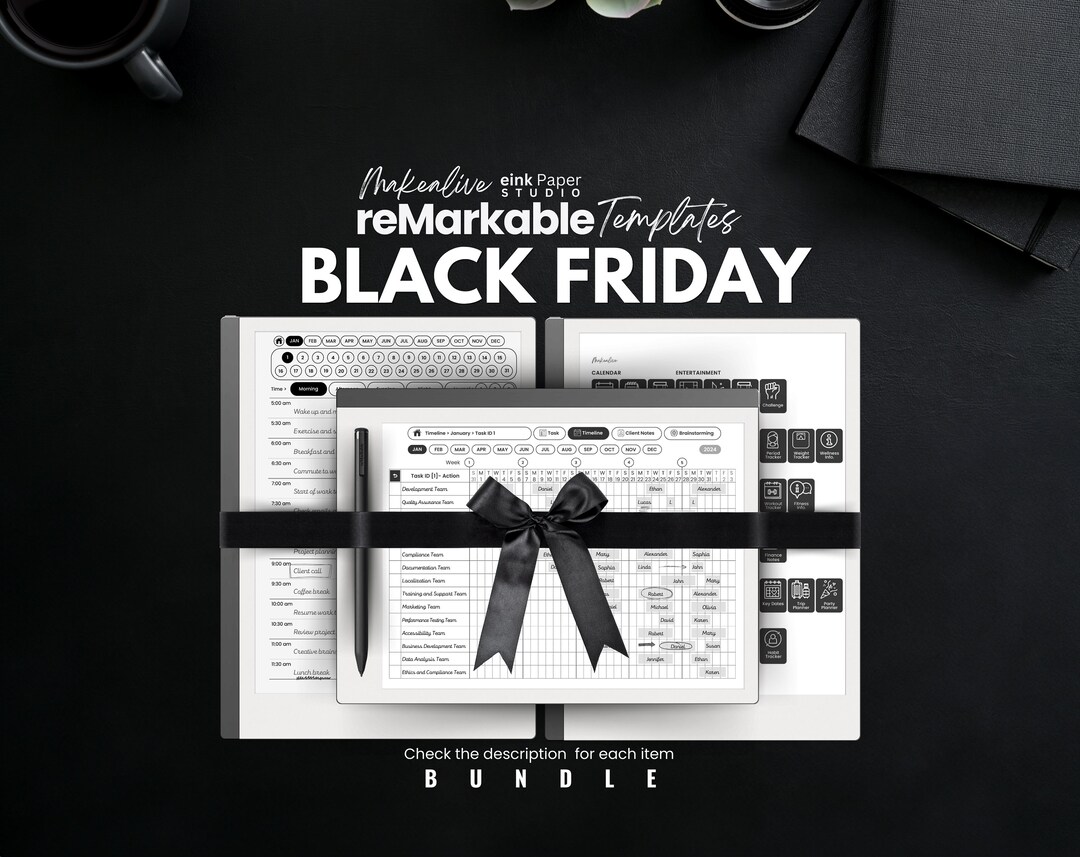 Remarkable 2 Templates Black Friday Bundle Allinone Etsy Australia