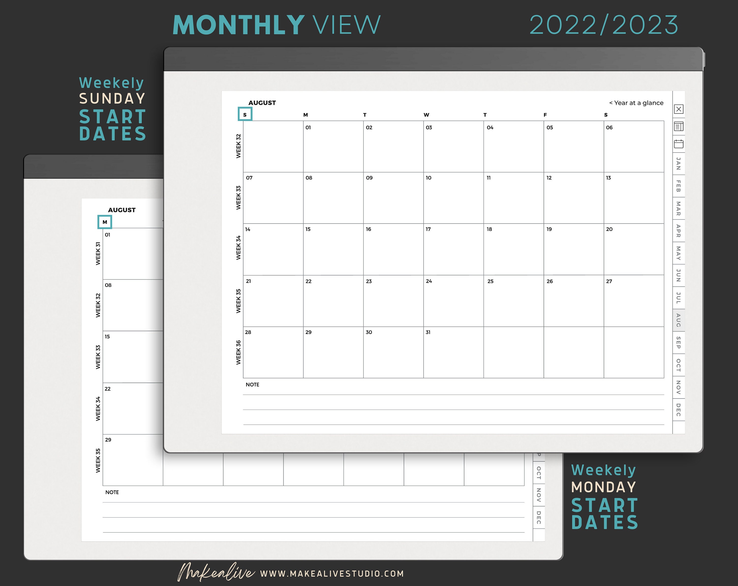 Remarkable 2 Template Calendar 2023 All In One Remarkable Planner