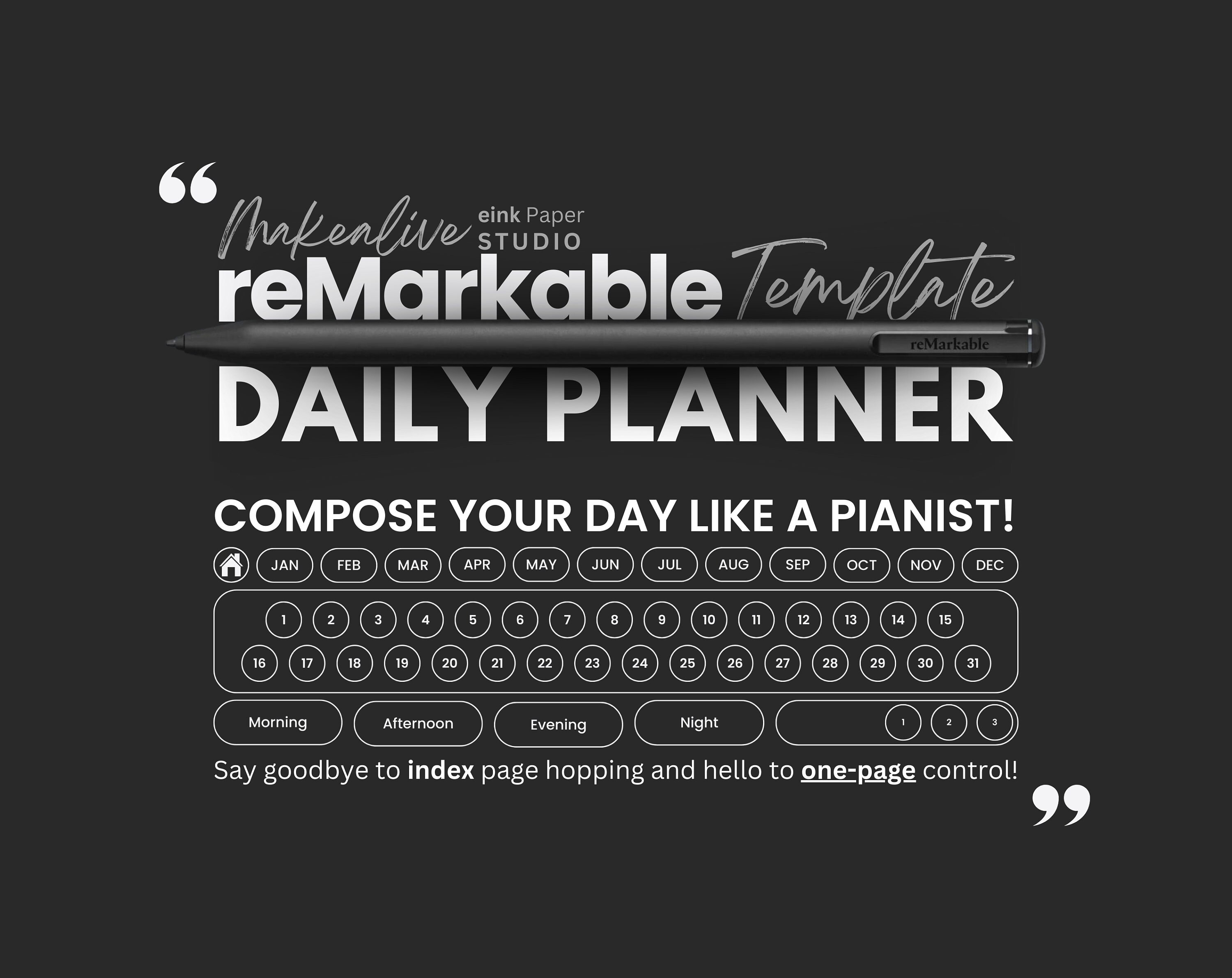 Daily Planner Template Remarkable 2 Template Calendar Journaling to Do