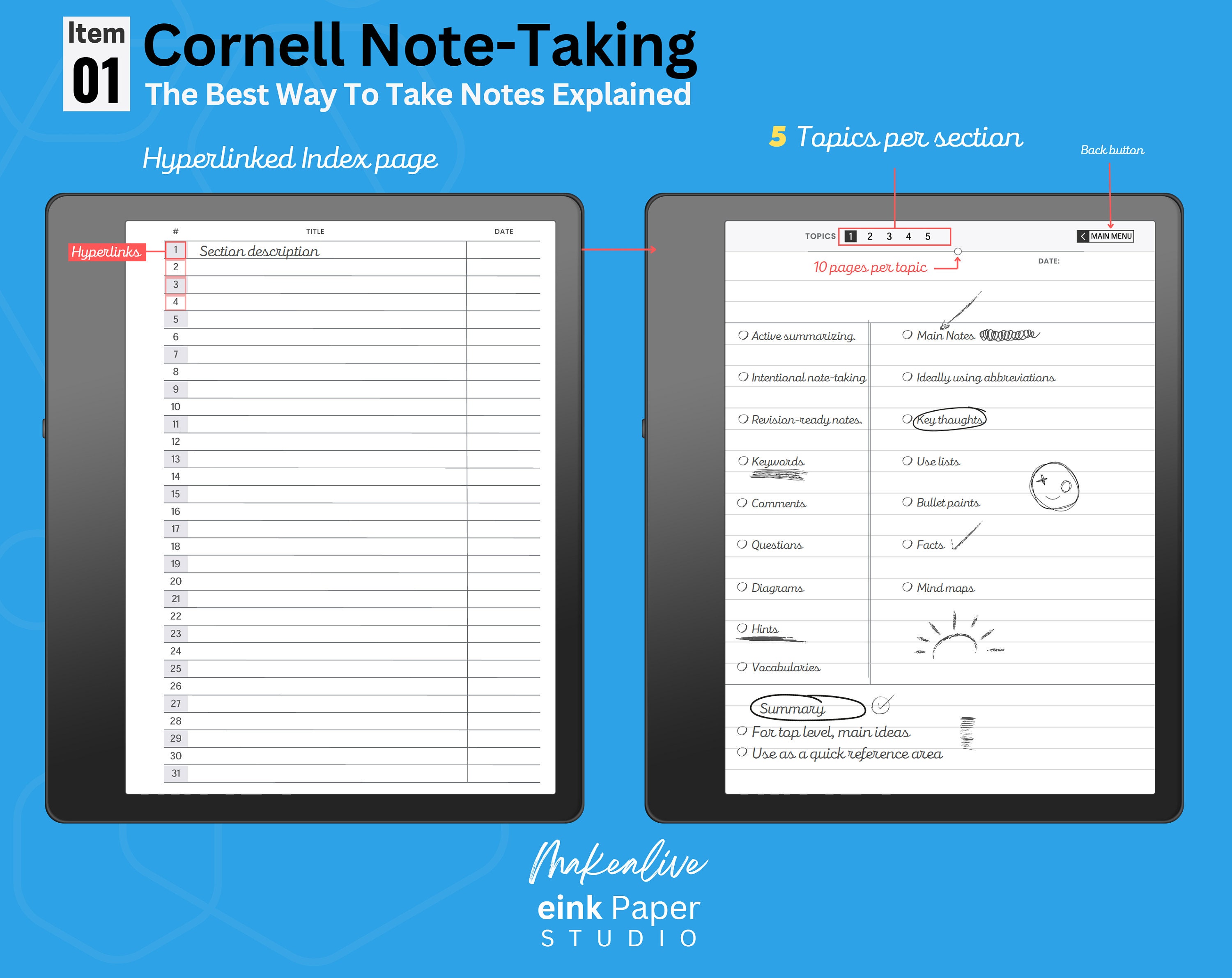 Kindle Scribe Templates Bundle Workday Planner Meeting notes