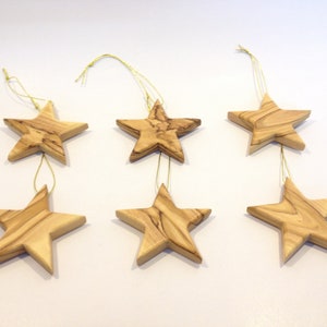 Olive Wood Solid Stars