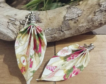 Folded origami earrings