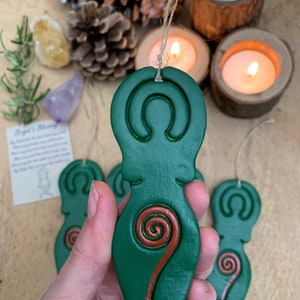 Handmade clay Goddess Brigid | Imbolc sabbat decoration | altar piece | magic, witchcraft and the wheel of the year