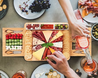 Set e accessori per taglieri per formaggi per matrimonio personalizzati, tagliere per salumi inciso, regalo di inaugurazione della casa, regalo di compleanno, tagliere per salumi in bambù