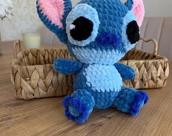 Handmade stitch amigurumi doll, crochet stitch plush toy