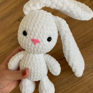 Crochet bunny plush, amigurumi bunny, crochet rabbit toy, knitted bunny doll