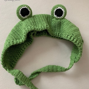 Bonnet grenouille au crochet, bandeau grenouille au crochet, chauffe-oreilles au crochet, bandeau grenouille, bonnet grenouille, bonnet grenouille fait main