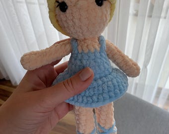 Handmade amigurumi Ballerina Plush Doll: Amigurumi Princess Toy