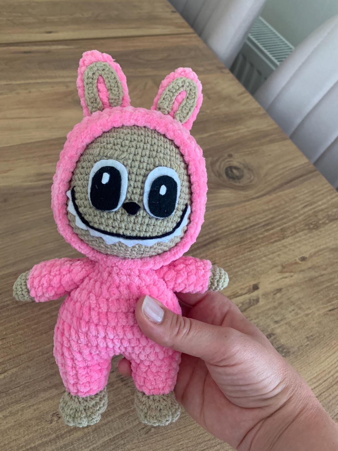 Crochet Labubu Plush, Handmade Labubu Doll, Viral Labubu Toy, Amigurumi ...