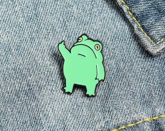 Beauty Enamel Crystal Colorful Cartoon Frog Creative Brooch Pins Enamel Badge LH Beauty Enamel Crystal Colorful Cartoon Frog Creative Brooch Pins Enamel Badge LH