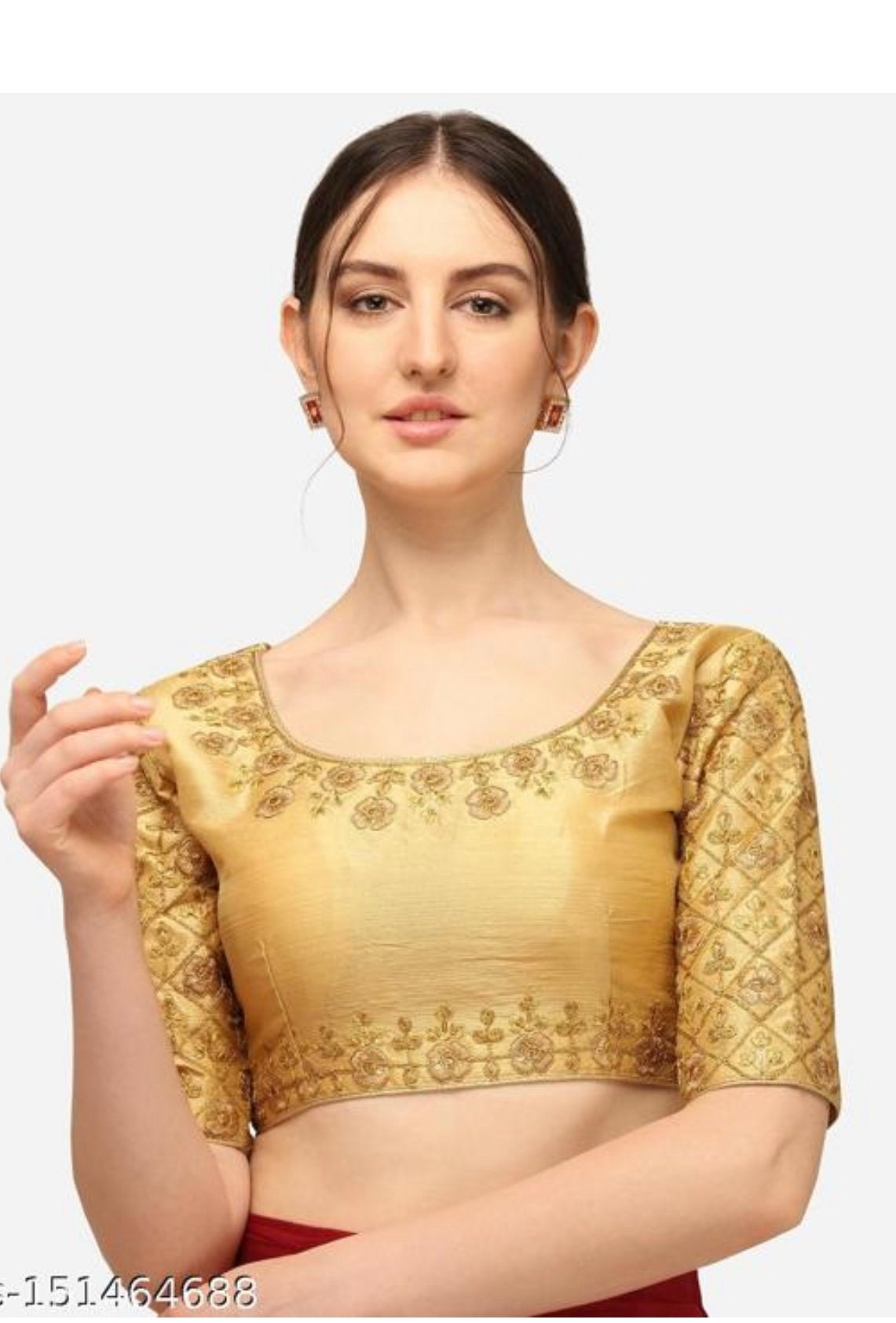 Party wear saree shop with readymade blouse