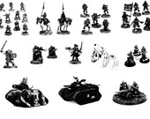 Space Army Trench Fighters - Stl Files for 3D Printing - Sci-Fi models of the dark future - troops and vehicles - 28mm