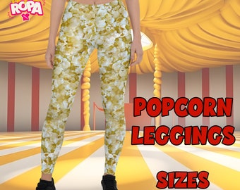 Leggings Divertidos de Palomitas de Maíz / Cotufas / Crispetas / Pop Corn / Ropa estreno de Película o Gimnasio