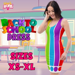 Fitted Dress for Women Back To School Collection / Vibrant Colors / Preschool Teacher Look / Sizes XS to XL