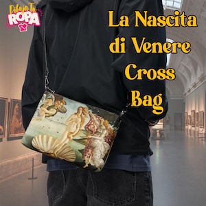 Bolso Cruzado Venus Botticelli | Cartera Inspirada en el Arte Clásico | El Nacimiento de Venus | La Nascita di Venere