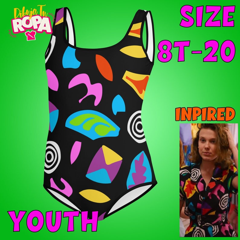 Onepiece Youth Swimsuit Inspired by Eleven / Stranger Things Etsy
