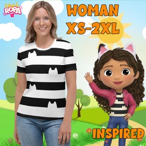 Women&#39;s T-Shirt Inspired by Gabby&#39;s Dollhouse | Adult Cosplay | Match with Your Daughter | Gift | Birthday | Girl or Boy