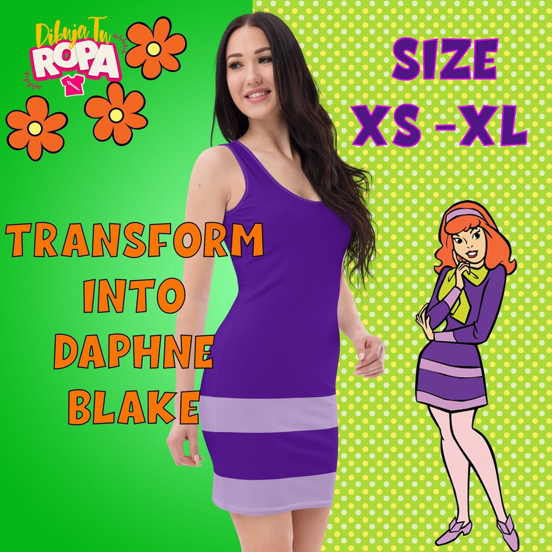 womens-fitted-dress-inspired-in-daphne-blake-costume-etsy