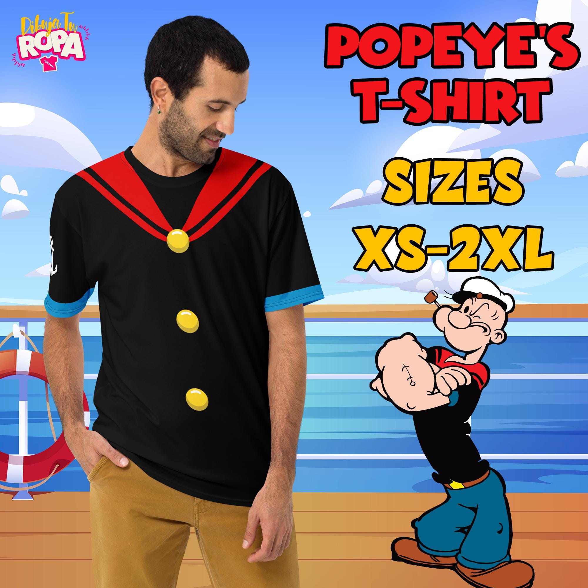 American Classics Popeye The Sailor Man Cartoon In Front Of - Foto 2