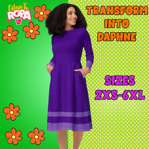 long sleeve purple daphne dress Amazon.com: Abrooical Halloween Long Sleeves Mini Scooby Doo Costume Daphne  Dress with Scarf Purple Small : Clothing, Shoes & Jewelry