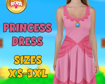 Princess Peach Dress Womens Adult Cosplay Costume Running Outfit - Etsy