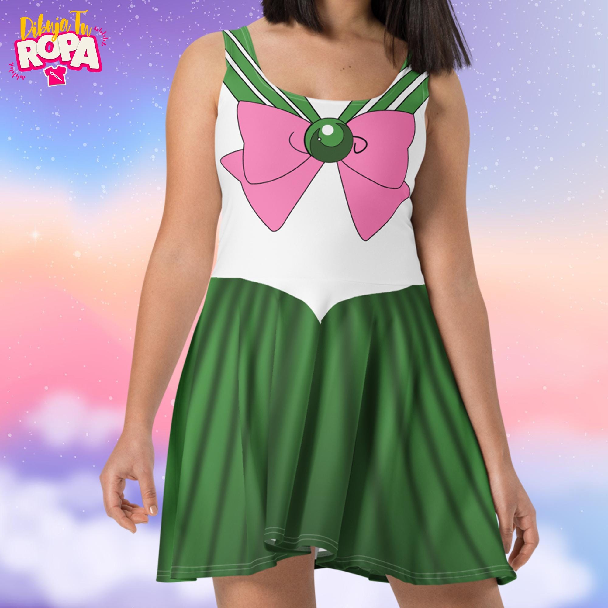 sailor jupiter skater dress Sailor Jupiter Sailor Moon Skater Dress Costume Notes: Sailor Jupiter The Geeky Seamstress