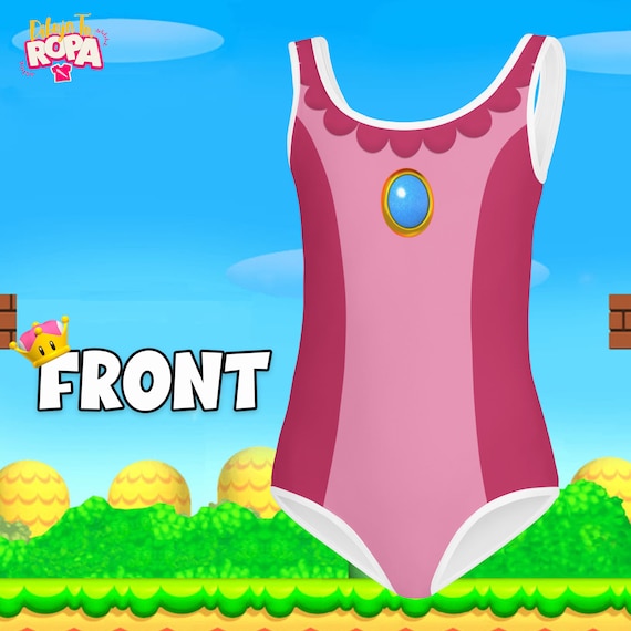 ピーチ姫をイメージした女の子用ワンピース水着/夏/任天堂/サイズ2T～7