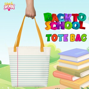 Sac en tissu Collection rentrée scolaire / Carnet de lignes / Rentrée scolaire