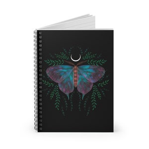 Moth Notebook - Spiral- Ruled Line