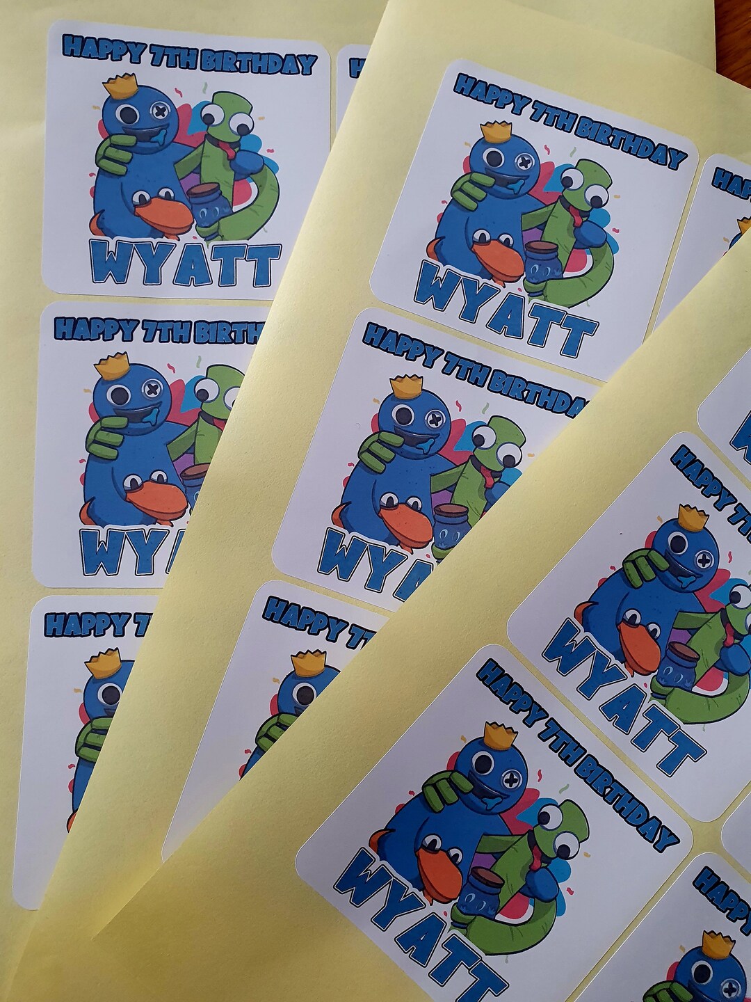 Rainbow Friends Party Bag Square Party Stickers/party Bags Etsy UK