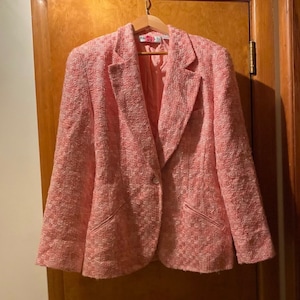 Pink Tweed Blazer 