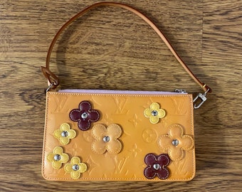 Louis Vuitton Mango/Dark Yellow Monogram Vernis Lexington Pochette