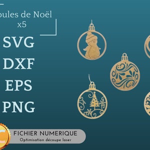 Trendy Christmas Balls Trend SVG, dxf, png, eps - LASER CUTTING File - cnc, cutting machines, craft, patterns, blueprint, digital vector