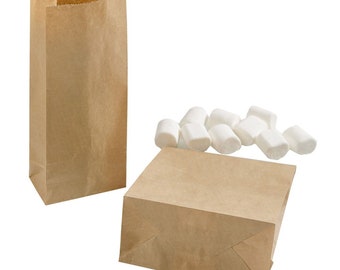 Brown Kraft Paper Bags, Recycled Eco-Friendly Packaging for Gifts & Retail