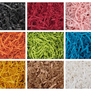 Shredded Coloured Paper ZigZag Gift Hamper Filler Shred for Gift Baskets, Boxes, Bags in Kraft