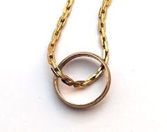 Vintage Baby Ring on Chain Necklace