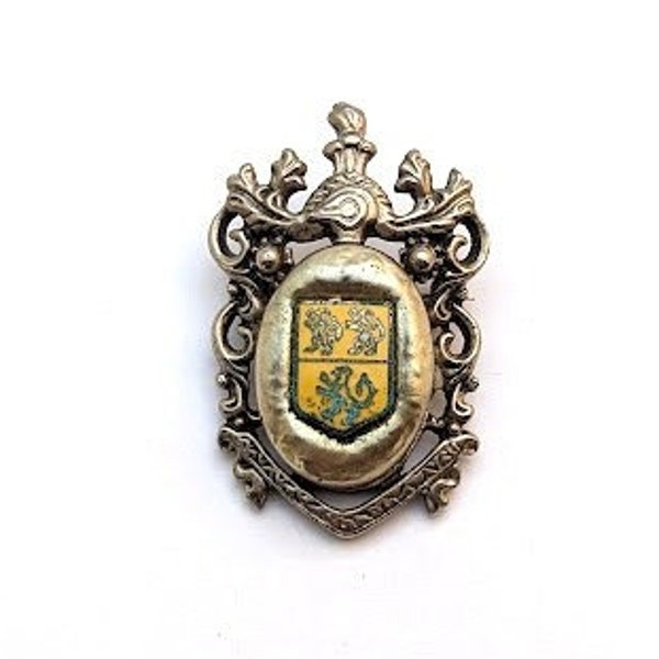 Vintage Coat of Arms Pin, Vintage Jewelry