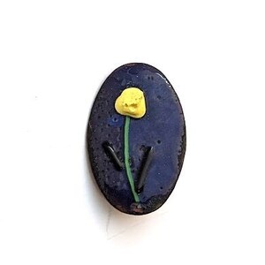 Vintage Enamel Flower Pin, Vintage Jewelry