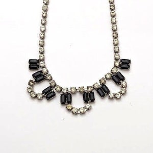 Vintage Art Deco Crystal Necklace, Vintage Jewelry