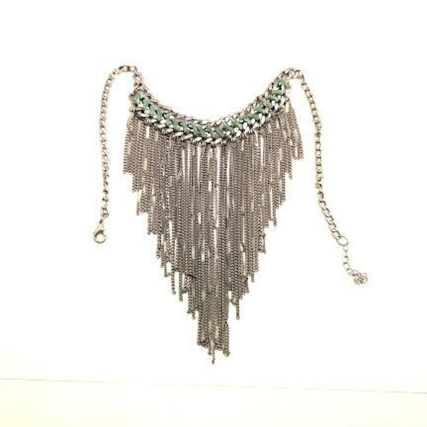 Vintage Swag Bib Necklace, Boho Vintage Jewelry