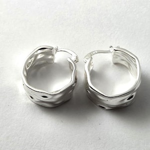 Vintage Hoop Earrings in Sterling Silver