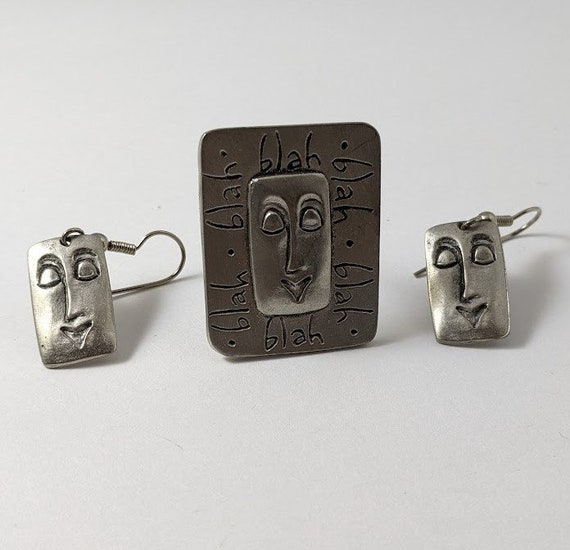 Vintage Square Face Jewelry Set, Vintage Jewelry - image 4