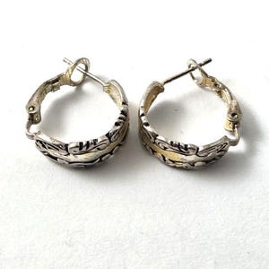 Vintage Hoop Earrings in Sterling Silver