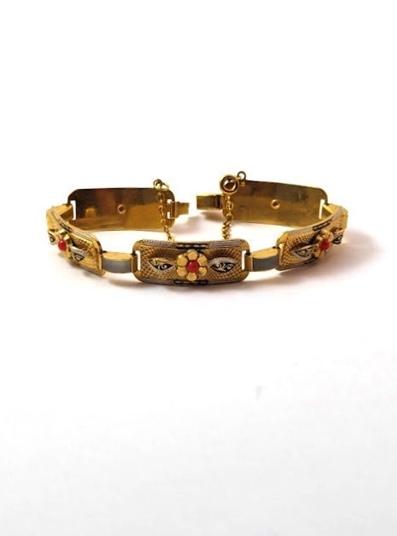 Vintage Mid Century Gold Tone Bracelet